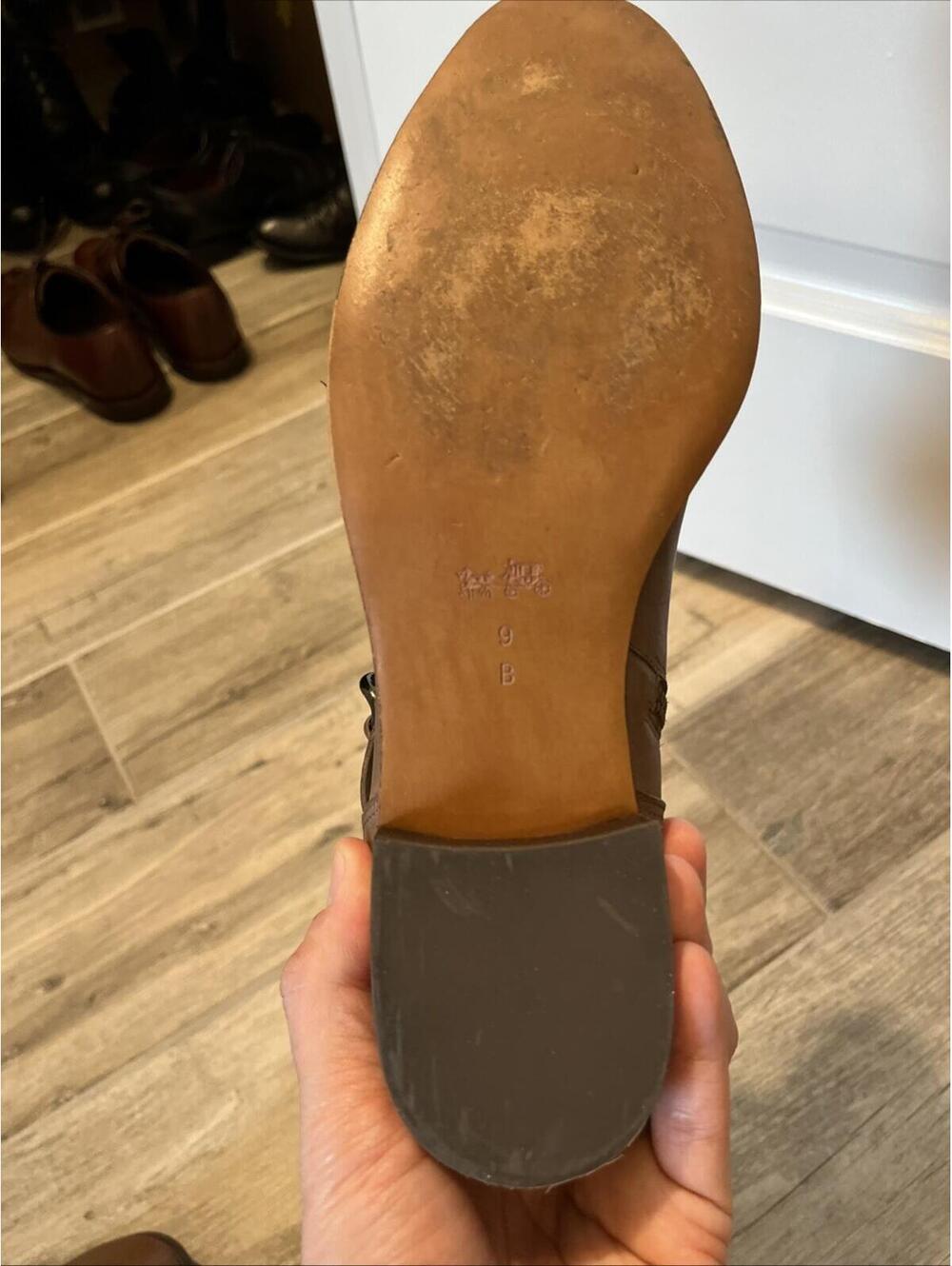 COACH ADELLA LADIES ANKLE BOOTIES SIZE 9B BEIGE LEATHER RP$275 - Picture 9 of 13